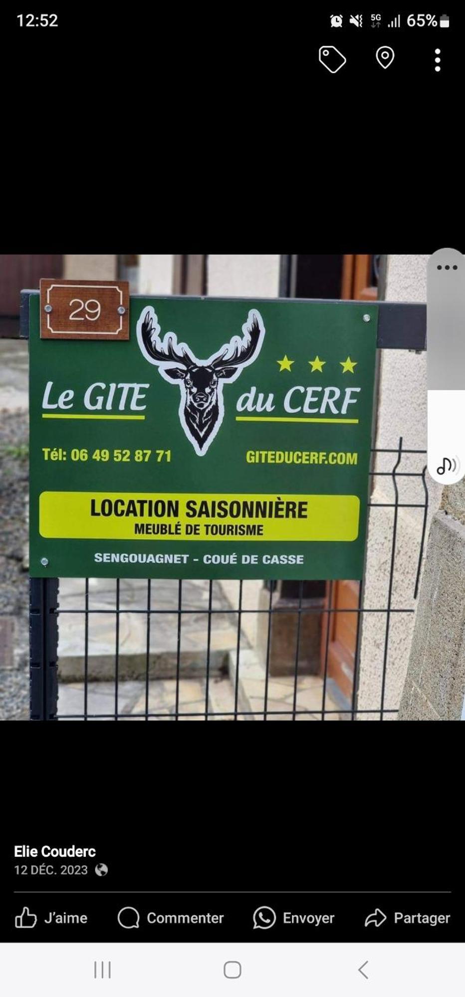 Legiteducerf 3 Etoiles Sengouagnet Exterior photo